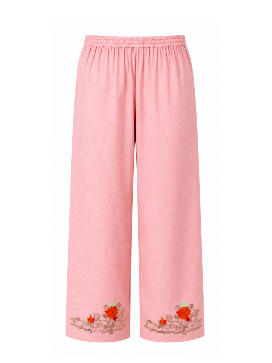 Kashmir Aari cotton Co-Ord Set | Rose Pink